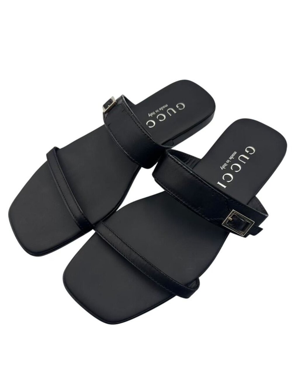 Gucci Black Sandals Leather